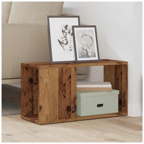 Mobile Porta Tv Legno Antico 60x24x32 Cm In Truciolato - Foto 3