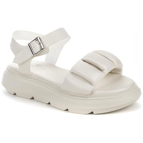 Beige Casual Open Sandals Sandali Sintetico E Tessile Scarpe Donna Beige Eu 40, 837152/13-01 - Foto 1