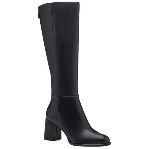 Black Casual Closed Long Heeled Boot Stivali Sintetico E Tessile Scarpe Donna Nero Eu 37, 1-25515-41 001 - Foto 1
