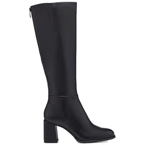 Black Casual Closed Long Heeled Boot Stivali Sintetico E Tessile Scarpe Donna Nero Eu 37, 1-25515-41 001 - Foto 2