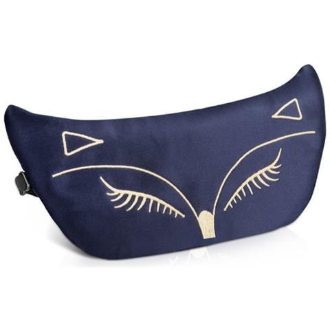 Maschera Per Dormire In Seta Ricamata Navyblue - Foto 2