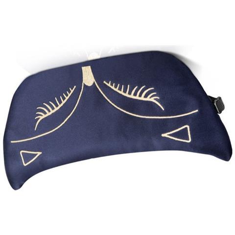 Maschera Per Dormire In Seta Ricamata Navyblue - Foto 4