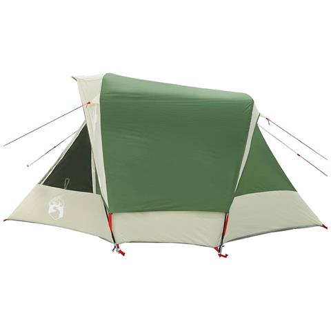 Tenda da Campeggio a Cabina per 4 Persone Verde Impermeabile - Foto 2