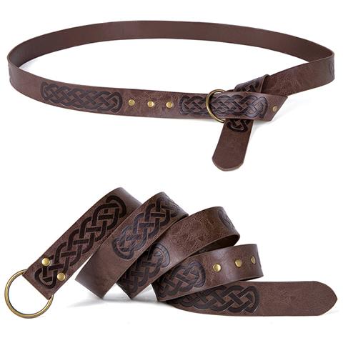 Cintura Medievale Con Goffratura Brown - Foto 1