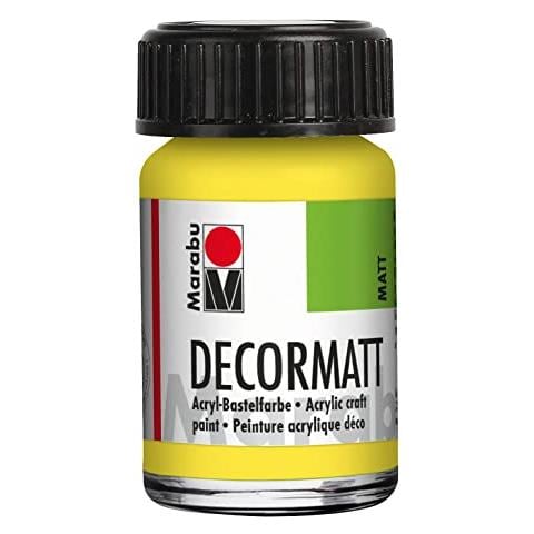 Colore Acrilico ""decormatt"" Per Metallo /pietra /legno /carta 15ml - Colore Giallo Limone 020 - Foto 1