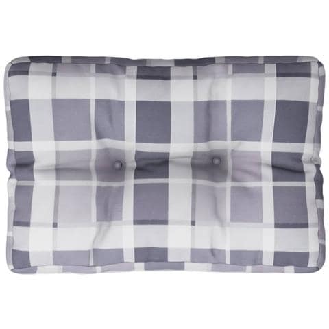 Cuscino Per Pallet A Quadri Grigi 50x40x12 Cm In Tessuto - Foto 2