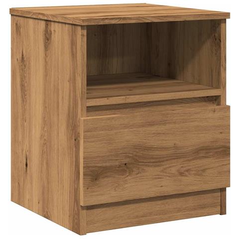 Comodino Rovere Artigianale 40x40x50 Cm In Legno Multistrato - Foto 2
