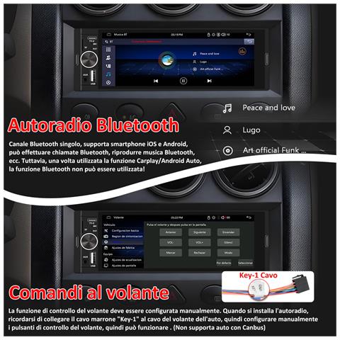 Autoradio 1 Din Con Schermo Wireless Carplay E Android Auto - Foto 2