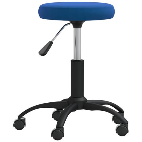 Sedia Girevole Da Ufficio Blu In Velluto - Foto 2