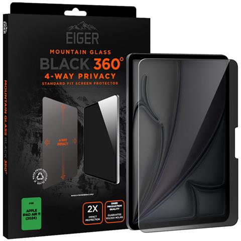Asahi 2.5d Privacy 360 Gradi Vetro Temperato Per Ipad Air 11” Con Tecnologia Antisfondamento, Trasparente - Foto 2