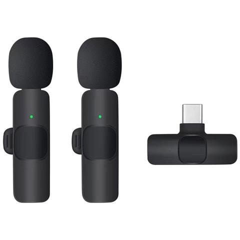 Microfono Doppio A Spilla Wireless - Type-c Per Registrazione E Live - Foto 1