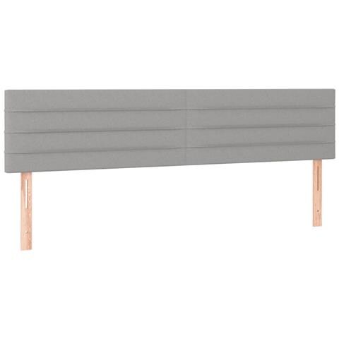 Letto a Molle Materasso e LED Grigio Chiaro 120x190 cm Tessuto - Foto 9