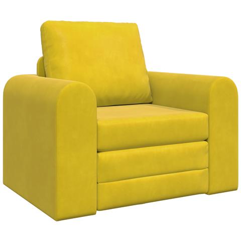 Divano Letto 2-in-1 Giallo 98x71x83 cm in Velluto - Foto 1