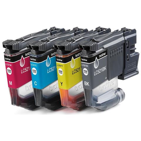 LC521VAL Cartuccia d'Inchiostro 4 pz Originale Nero, Ciano, Magenta, Giallo - Foto 1