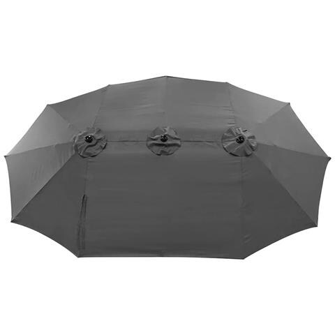 Ombrello Doppio 2x4m Linai Grigio - Foto 2