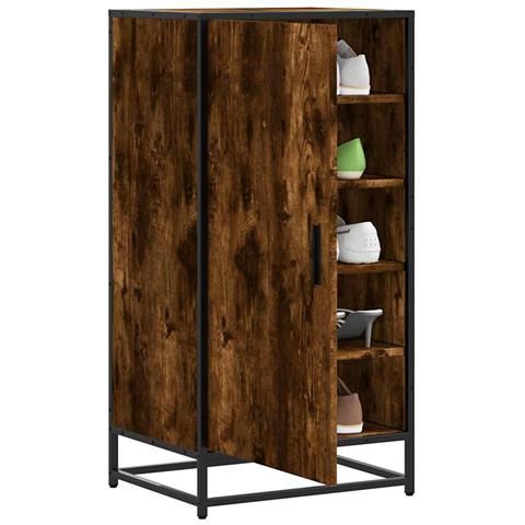 Scarpiera Rovere Fumo 48x38x97,5 cm in Legno Multistrato - Foto 2