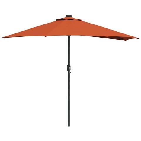 Ombrello da giardino Terracotta 294 x 150 x 224 cm Tessuto - Foto 1
