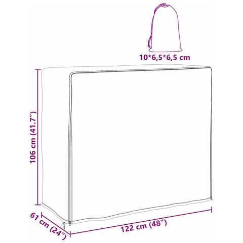 Copertura per mobili da esterno Nero Tessuto 420D - Foto 6