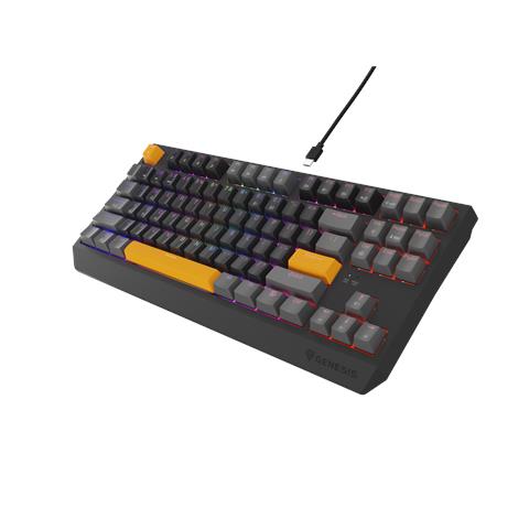 Thor 230 TKL tastiera Gaming USB + RF Wireless + Bluetooth QWERTY Nero, Grigio, Arancione - Foto 2