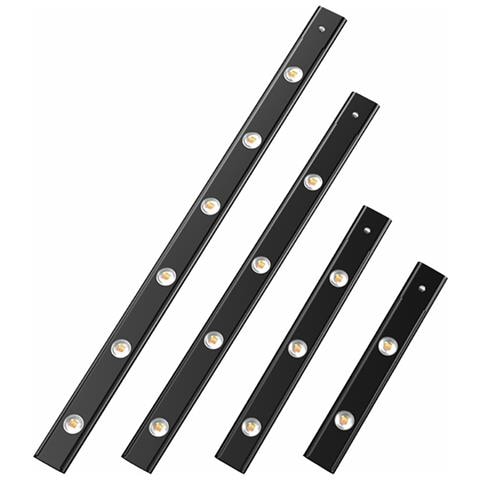Luce Led Ricaricabile Con Sensore - 5w Slim Attivata A Movimento Per Armadi E Guardaroba Con Ricarica Type-c E Tre Modalità Black 40 Cm - Foto 1