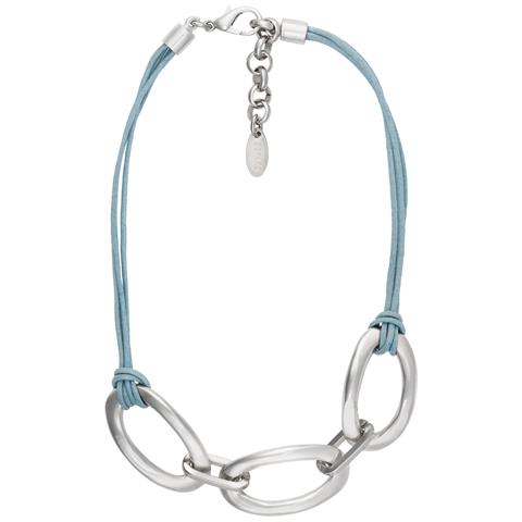Girocollo Azzurro Argentato, 3 Maglie, 40 Cm - Foto 1