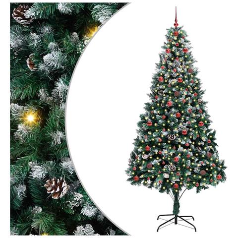 Albero di Natale artificiale con 300 LED Verde 240 cm - Foto 1
