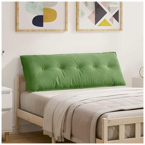 Cuscino per Schiena Verde chiaro 140 x 50 cm Tessuto in Cords - Foto 2