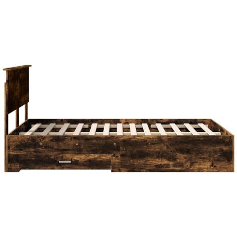 Struttura del letto Rovere fumé 135 x 190 cm Legno multistrato - Foto 9