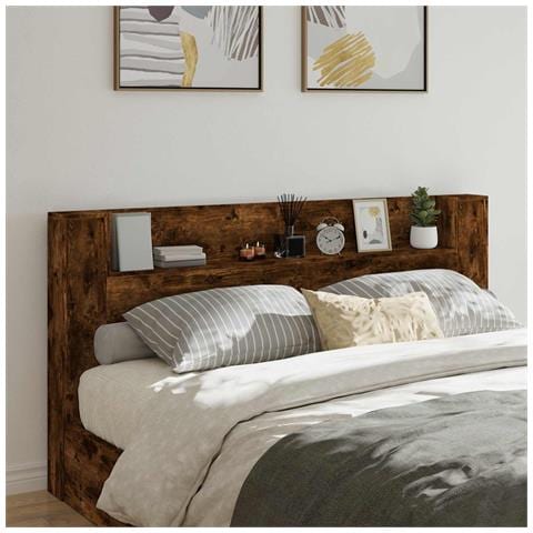 Testiera Rovere fumé 200 x 16,5 x 103,5 cm Legno multistrato - Foto 2