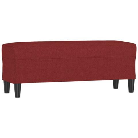 Panca Rosso Vino 100x35x41 cm in Tessuto - Foto 1