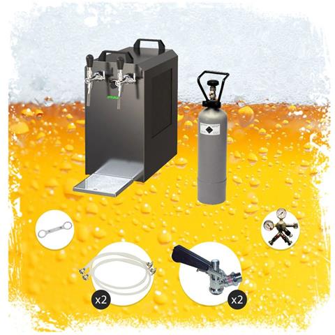 Set Completo Spillatore Birra Dispenser Birra Macchina Per Birra - Stream 80 2-linee 90 Litri/h - Dry Cooler Keg Keykeg Keg 2 Keykeg - Foto 1