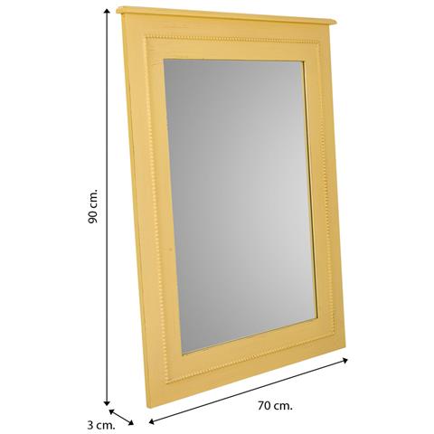 Specchio In Legno Giallo 70x03x90h - Foto 6