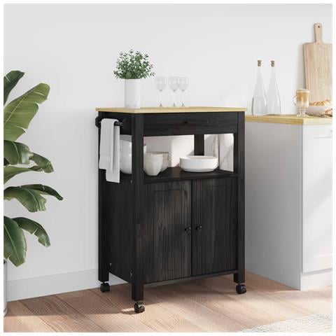 Carrello da Cucina MONZA Nero 60 x 40 x 88,5 cm - Foto 2