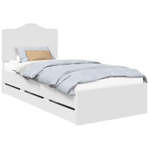 Struttura del letto Bianco 90 x 190 cm Legno Ingegnerizzato - Foto 1