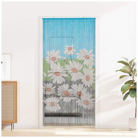 Tenda per Porta Antinsetti multicolore 200 x 100 cm Bambù - Foto 2