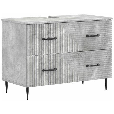 Armadio per Lavabo da Bagno HAARLEM Grigio Cemento - Foto 1