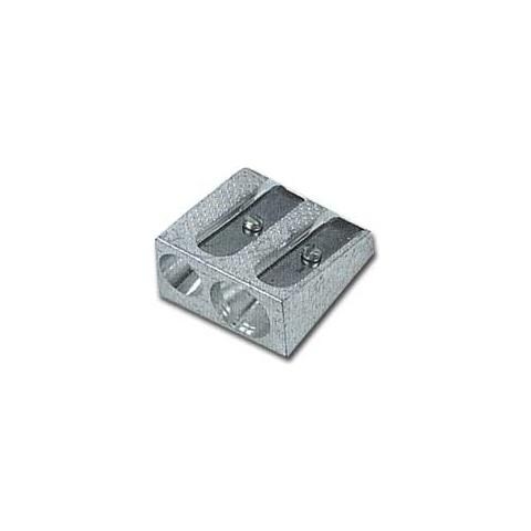 confezione da 20 pezzi - temperamatite 2 fori in metallo cuneiforme art. 020 - Foto 1