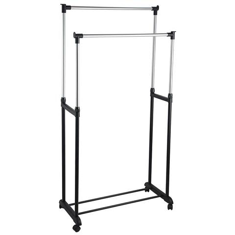 Stand Appendiabiti Allungabile Telescopico Doppio Con Ruote 80x43x90/160cm - Foto 2