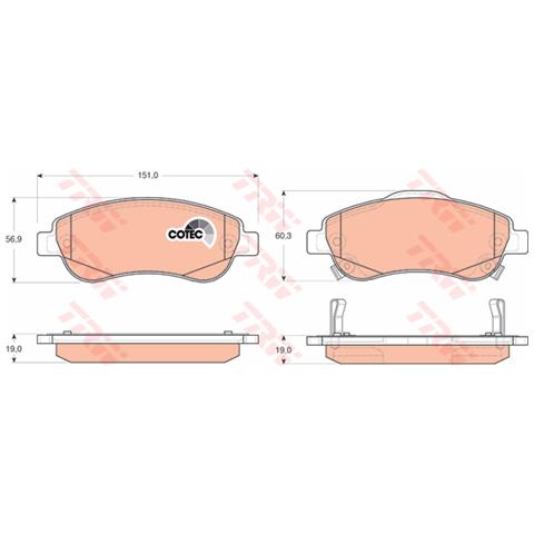 Kit Pastiglie Freno Gdb3445 - Foto 3