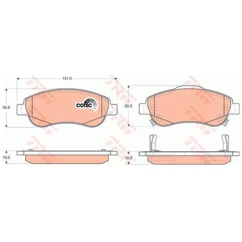 Kit Pastiglie Freno Gdb3445 - Foto 1