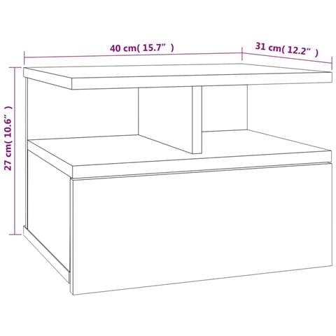 Comodini Pensili 2pz Rovere Sonoma 40x31x27cm Legno Multistrato - Foto 2