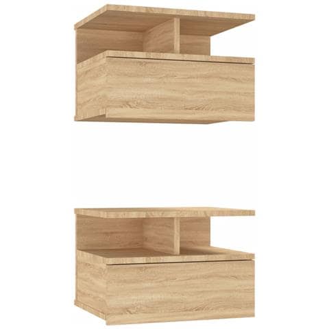 Comodini Pensili 2pz Rovere Sonoma 40x31x27cm Legno Multistrato - Foto 1