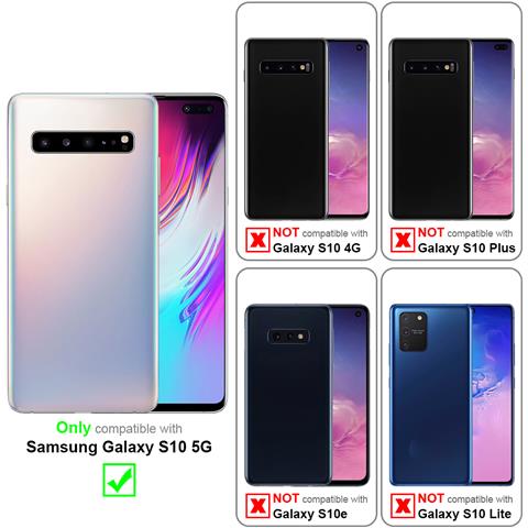 Custodia Compatibile Con Samsung Galaxy S10 5g In Blu Fiore - Coperchio Protettivo In Design Floreale Con Chiusura Magnetica, Funzione Stand E Slot Per Carte - Foto 11