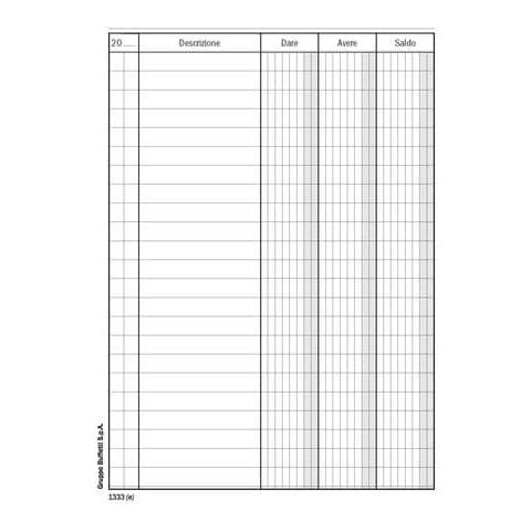 Registro Dare-avere-saldo 96 Pagg. 12x17 Cm Du133300000 - Foto 1