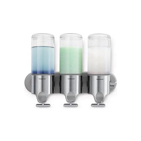 Pompa Doccia Tripla Montaggio A Parete 3 X 15 Fl. Oz. Dispenser Di Shampoo E Sapone In Acciaio Inossidabile - Foto 1