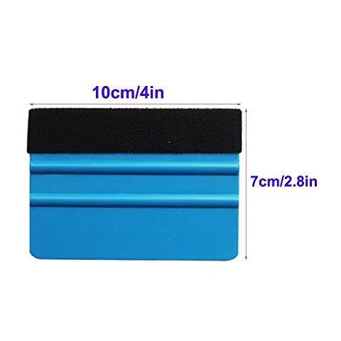 Durevole Feltro Nero Bordo Seccatoio 4 Pollici Per Lautomobile Della Pellicola Del Vinile Wrapping Decalcomania Del Seccatoio Della Tinta Della Finestra Di Lavoro Professionale Scratch Libero Del Seccatoio. Confezione Da 2 - Foto 2