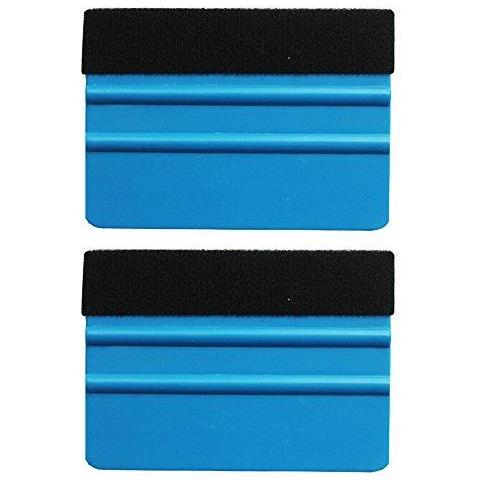Durevole Feltro Nero Bordo Seccatoio 4 Pollici Per Lautomobile Della Pellicola Del Vinile Wrapping Decalcomania Del Seccatoio Della Tinta Della Finestra Di Lavoro Professionale Scratch Libero Del Seccatoio. Confezione Da 2 - Foto 1