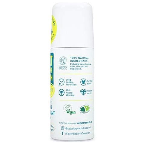 Naturale Deodorante Roll On Dal Sale Della Terra Unscented Profumo - Vegan Long Lasting Protezione Leaping Bunny Approvato Made In Uk - 75ml - Foto 2