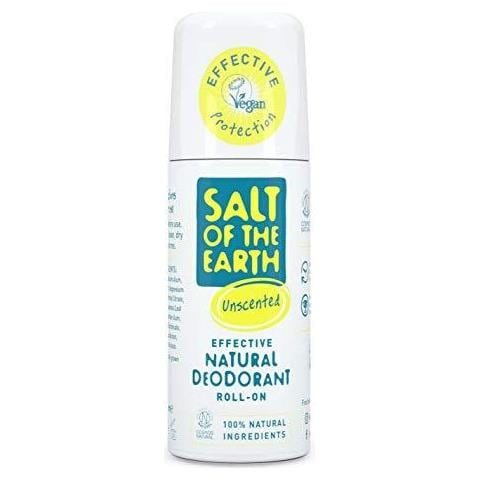 Naturale Deodorante Roll On Dal Sale Della Terra Unscented Profumo - Vegan Long Lasting Protezione Leaping Bunny Approvato Made In Uk - 75ml - Foto 1