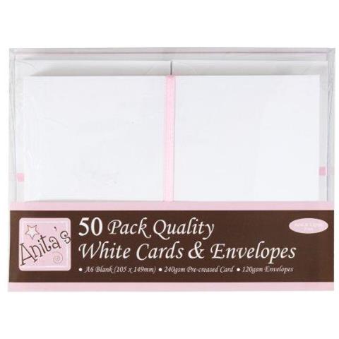 A6 Carta Di Anita E La Busta Confezione Da 50 Bianco - Foto 1
